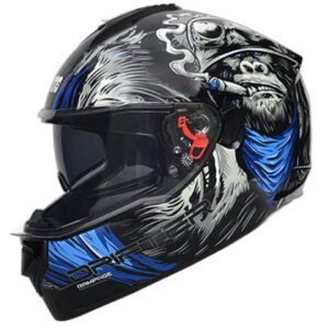 H STUDDS DRIFTER D3-N1 BLK&GREY CLEAR VISOR WITH SPOILER