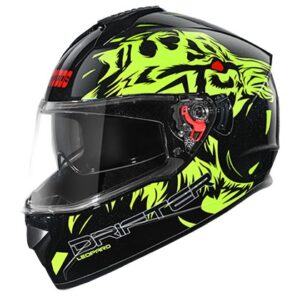 H STUDDS DRIFTER D2 - N5 BLACK WITH CLEAR VISOR WITH SPOILER